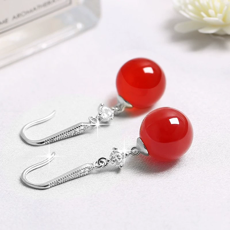Серьги, короткие из циркония, ювелирные изделия из жемчуга, европейский стиль, с камнем