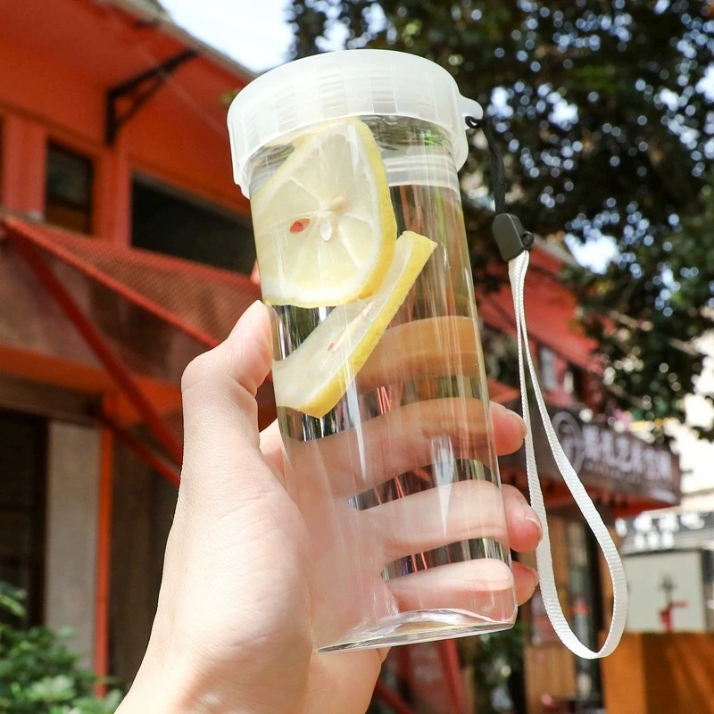 Модная портативная бутылка, маленькая, милая, простая, ударопрочная студенческая женская пластиковая кружка-интернет-хит, стильная свежая помело
