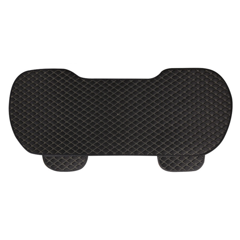 Seasons Small Rhombus | Xiao Ling Seat cushion, seat cover - small-rhombus-linen-black-gold-line-rear-row-one-piece