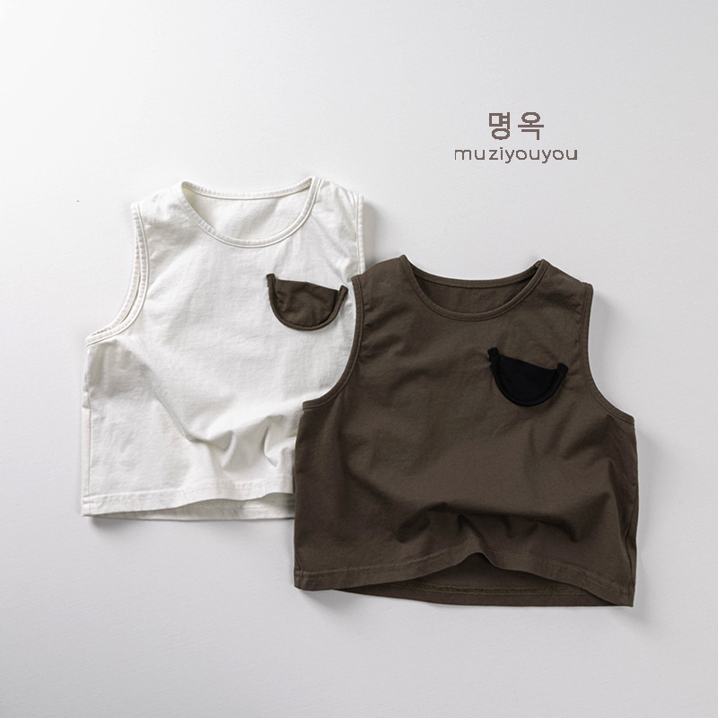 Children's Cooling Vest 2026 Summer New Style Boys and Girls Baby Korean Style Japanese Style Pure Cotton Sleeveless T-Shirt Children's Clothing Wholesale