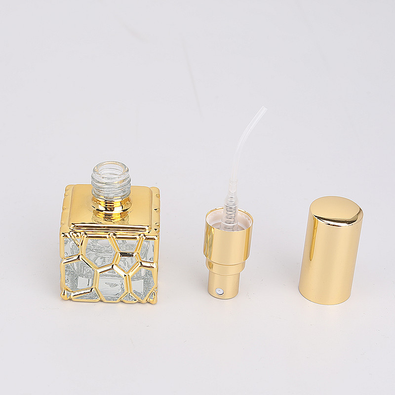 F060-Fabrik directo 10ML spray de galvanoplastia perfume en cubo de agua subenvasado mini botella de vidrio de muestra para viaje