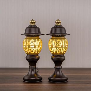 Brass Buddha Front Led God of Wealth Lights Home Buddha Supplies Charging Changming Lantern Buddha Hall Guan Gong Temple Electronic Light