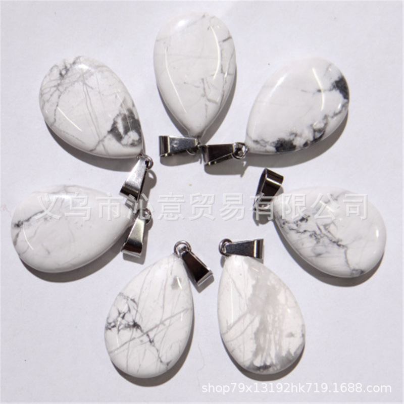 Transfronteriza AliExpress Venta caliente natural cristal ágata gema cristal plano colgante collar pendientes accesorios de la joyería