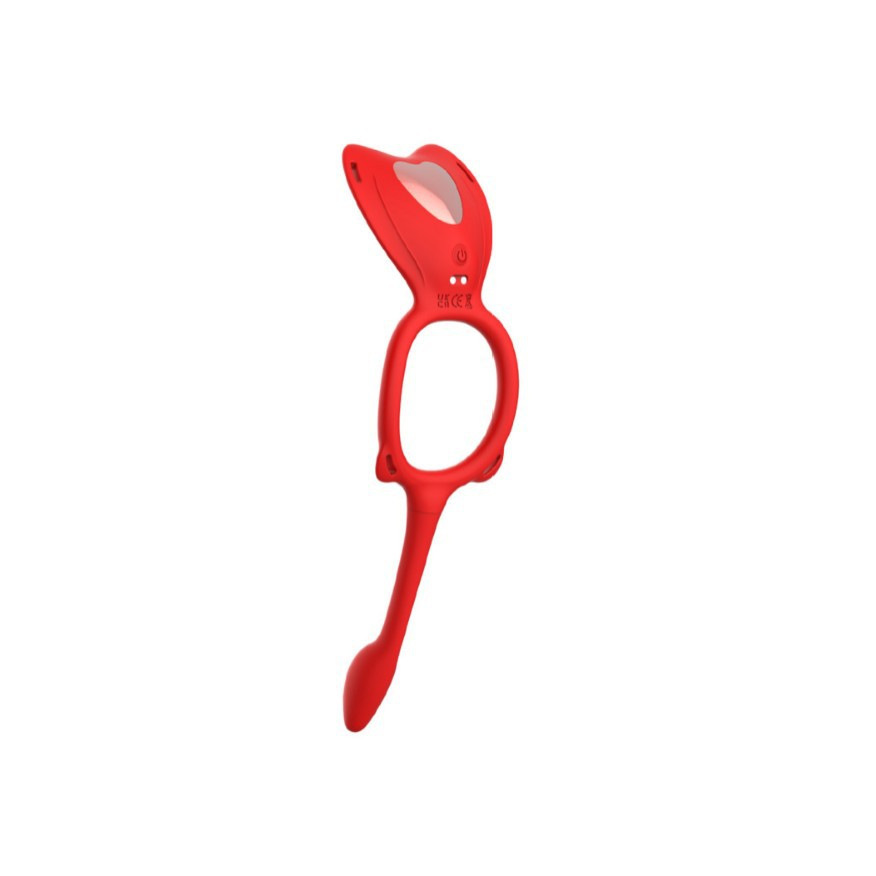 Remote-Control Wearable Prostate Massager with App & Remote, Silicone, Red — detail image 5