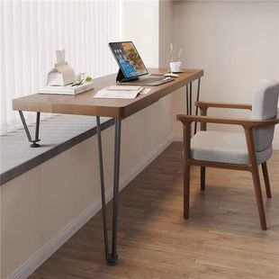 All Solid Wood Home Balcony Computer Table Student Bedroom Bay Window Double Desk Writing Table Simple Modern Desk