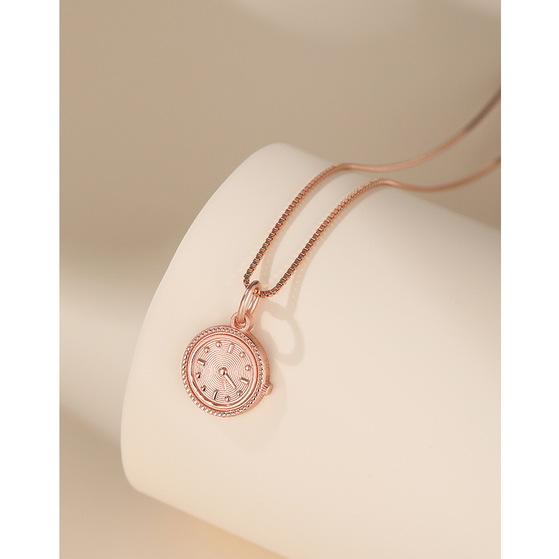 520 reloj confesión reloj collar femenino 999 plata esterlina nicho Luz de lujo de alto grado sentido poco Libro Rojo popular cadena de clavícula