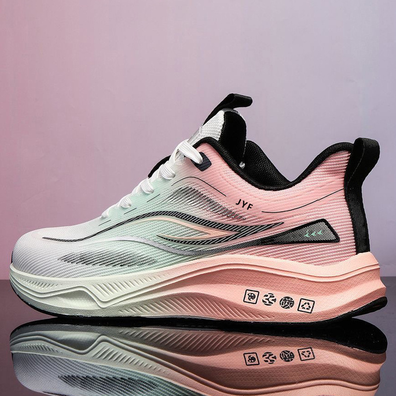 Calzado deportivo de gran tamaño para hombre, primavera de 2025, nuevo estilo, malla de suela gruesa, zapatos para correr transpirables casuales y versátiles para hombre