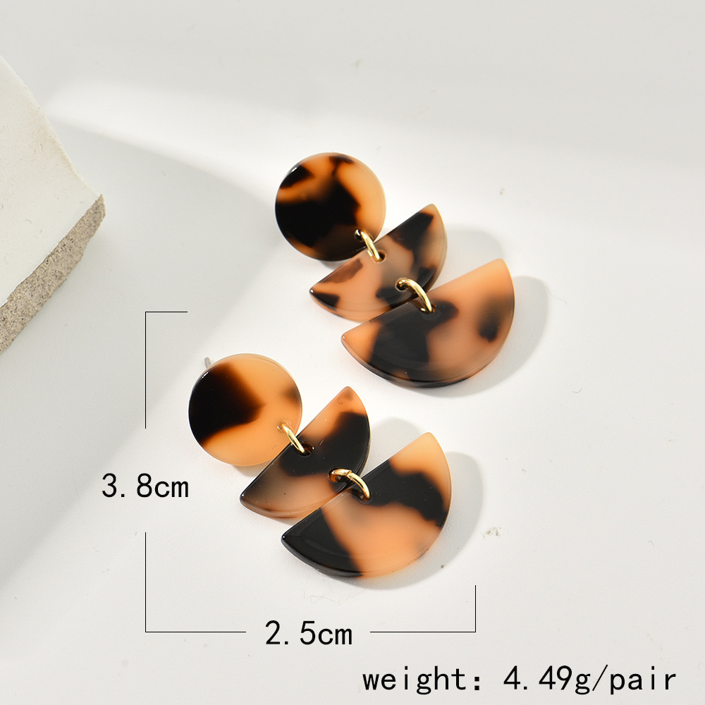 Fashion Heart Shape Arylic Plating Womenu0027S Drop Earrings 1 Pair