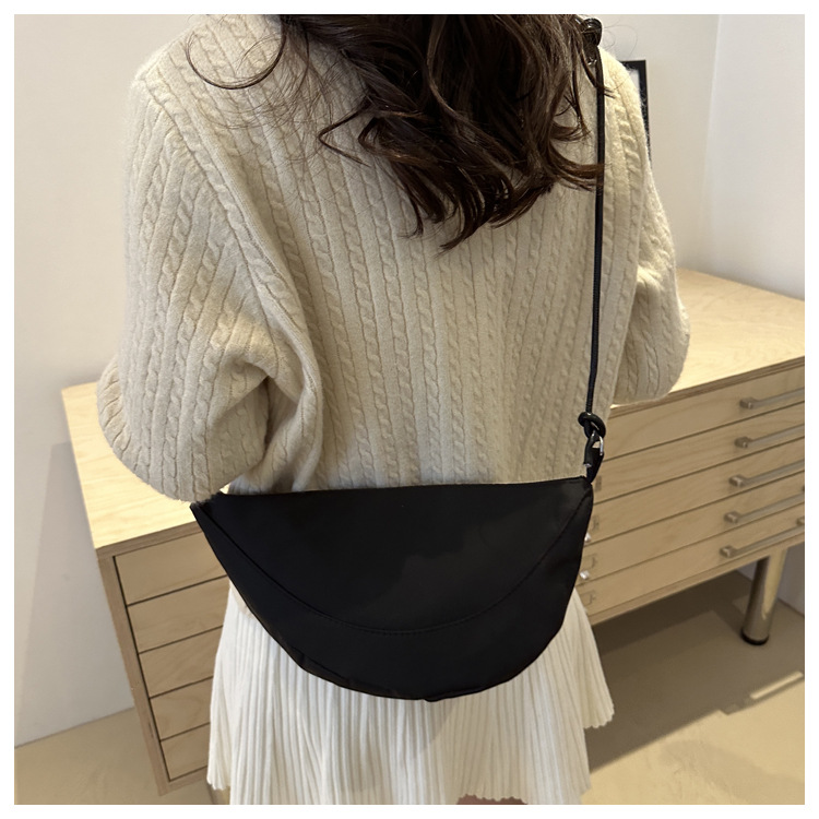 Oxford fabric 2024 casual new style with contrasting colors, light and simple, single-shoulder crossbody, underarm dumpling bag for women undefined