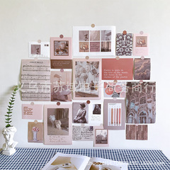 ins Nordic retro bedroom wall decoration wall stickers dormitory room layout wall card stickers