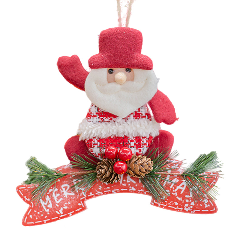 Decoración del árbol de Navidad personalizada colgante muñeca de nieve de Navidad KT Board Doll Listing Atmosphere Decoration