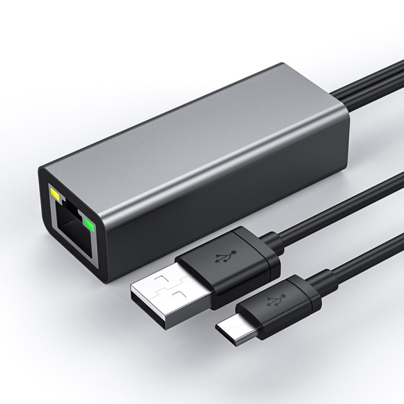Micro百兆网卡适用于Fire TV电视盒子USB转网口网络转换器