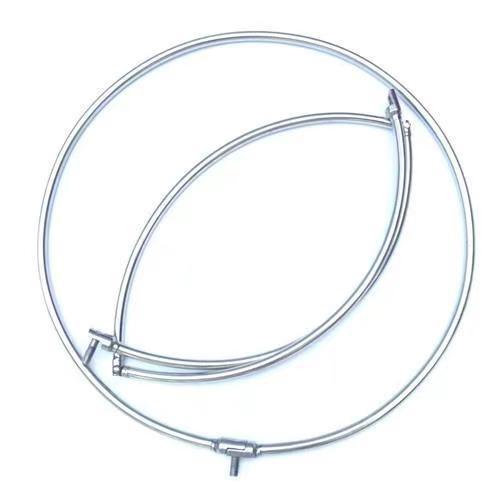 Stainless steel large hollow net copying ultra-light and ultra-hard stainless steel net copying rod folding one-piece welded sturgeon net copying head