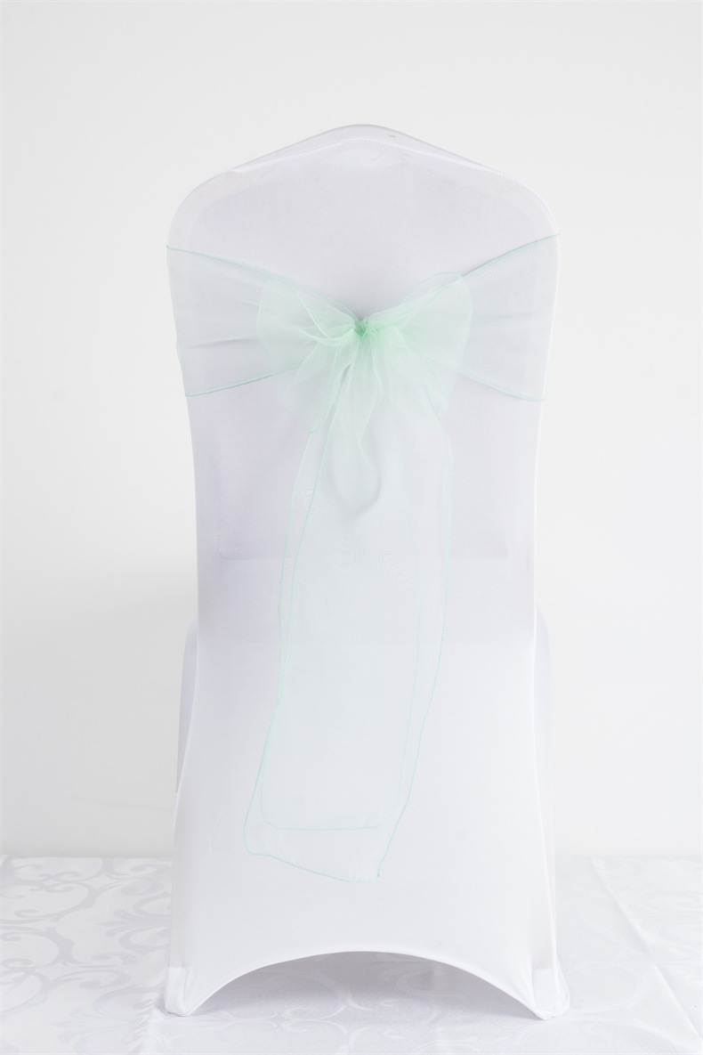 Süss Einfacher Stil Einfarbig Bogenknoten Polyester Bankett Täglich Stuhl Rücken Dekoration Streamer display picture 10