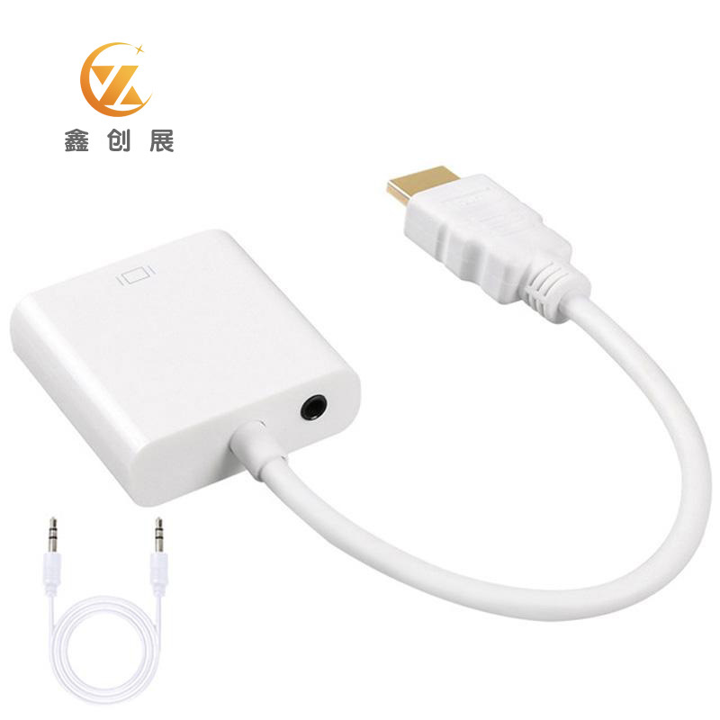 Transfronterizo caliente HDMI a VGA línea HD 1080p portátil decodificador convertidor HDMI a VGA