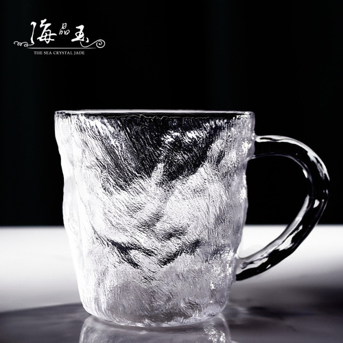 海晶玉创意冰川杯子日式ins风网红玻璃水杯家用夏季啤酒杯果汁杯