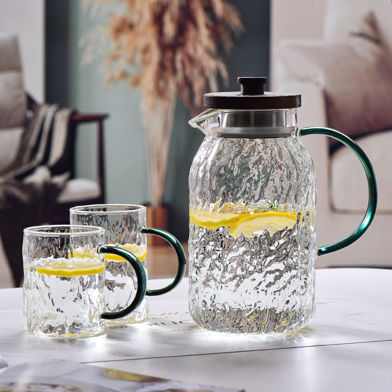 Manufacturer direct cold water glass kettle glass cool water bottle water bottle tea kettle household heat-resistant high-temperature glass kettle 