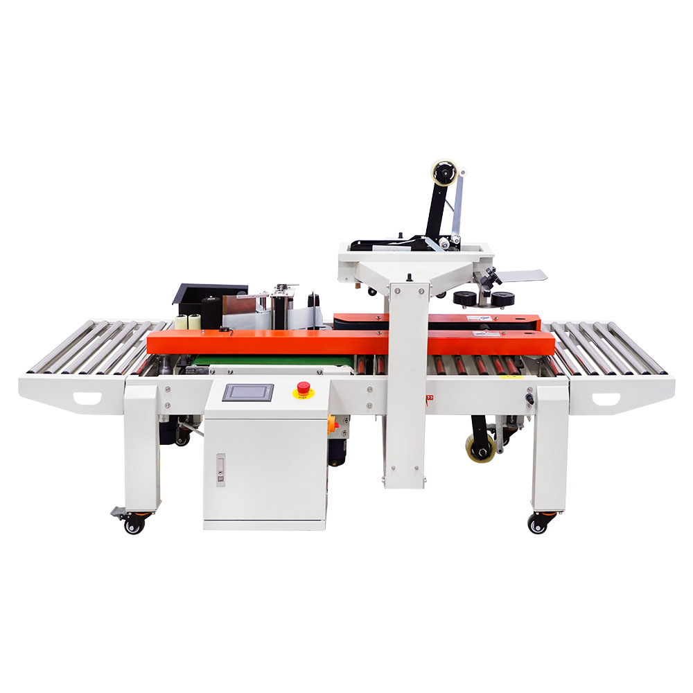 Dingye DFXC4030CI máquina de sellado automático de caja y etiquetado de etiquetado lateral todo-en - uno máquina automática de empaquetado de superficie expreso