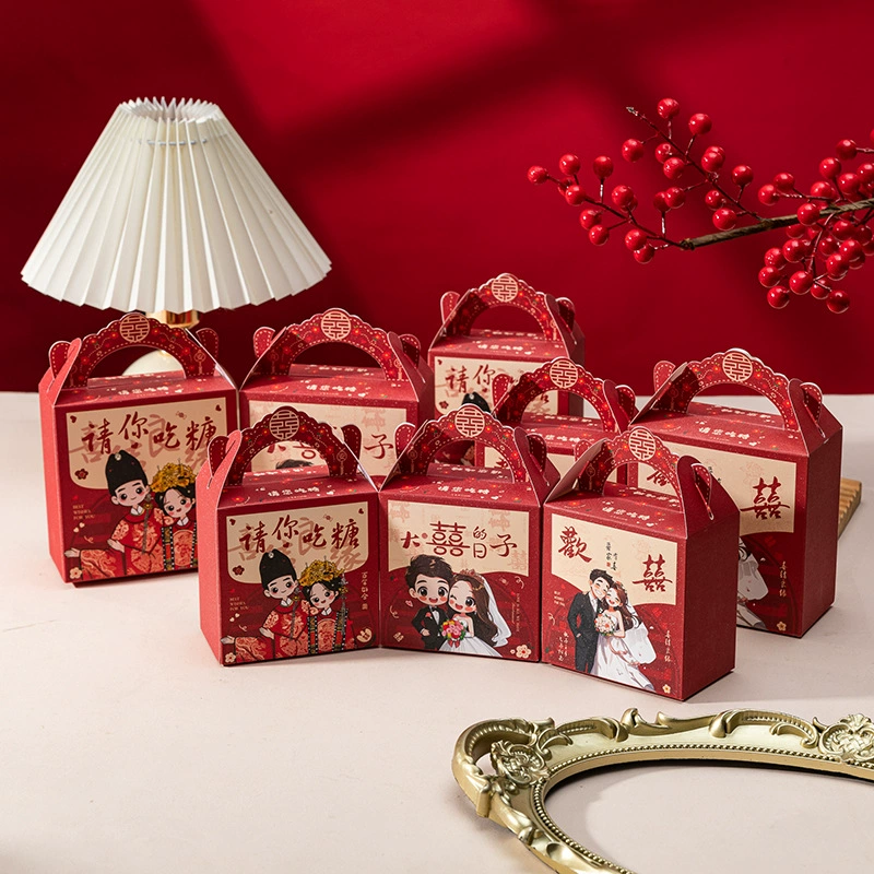 Свадебная коробка конфет, новая свадебная и помолвочная подарочная коробка в китайском стиле, сумка для свадебных конфет, сувенирная подарочная коробка, пустая коробка