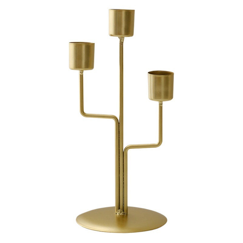 Decoración de cena a la luz de las velas de estilo europeo para el hogar mesa romántica decoración especial sala de estar decoración de hierro forjado candelabro