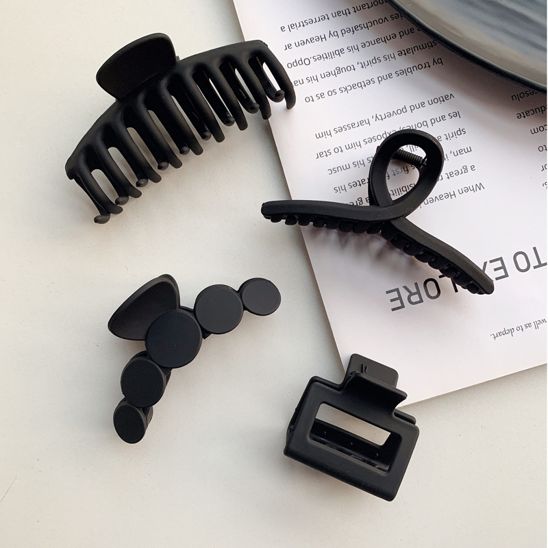 Clip de pelo negro alta Cola de Caballo fijo artefacto horquilla estilo coreano Cabeza trasera horquilla clip de tiburón clip de tamaño pequeño al por mayor