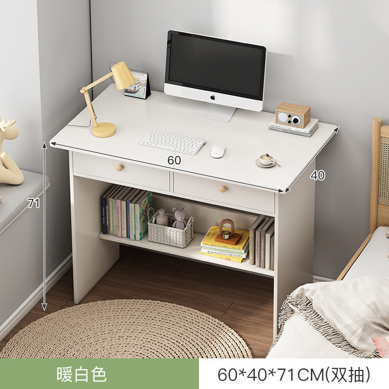 Escritorio para computadora Escritorio para hogar Escritorio simple Librería Escritorio integrado Dormitorio Apartamento pequeño Escritorio de aprendizaje de escritura para estudiantes