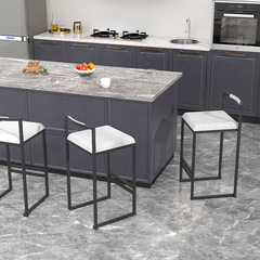 高腳椅子吧檯椅簡約輕奢吧凳現代家用前台酒吧靠背鐵藝吧椅北歐