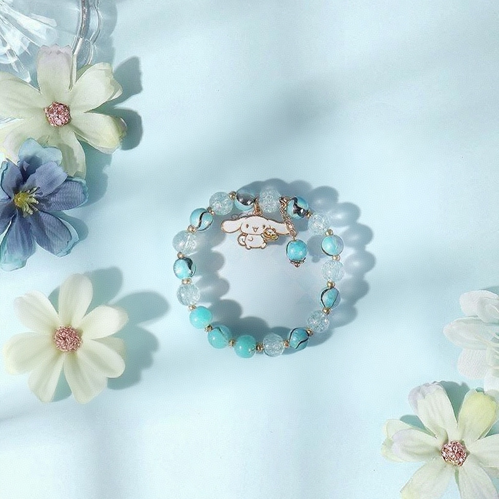 Watermelon beads-jade gui dog (bag)