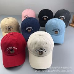 韩国订单高品质可爱小熊刺绣棒球帽大头围脸大显脸小韩系ins学院