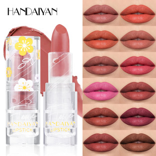 Handaiyan Cross-Border Matte Lipstick Lipstick 12 Colors Matte Waterproof Non-Fading Long-Lasting Moisturizing Lipstick Lipstick