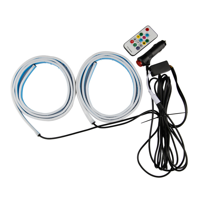 Lámpara de decoración de automóviles, luz de streamer lateral, luz de marquesina de streamer LED, luz de guía de agua de colores, luz de respiración image 7