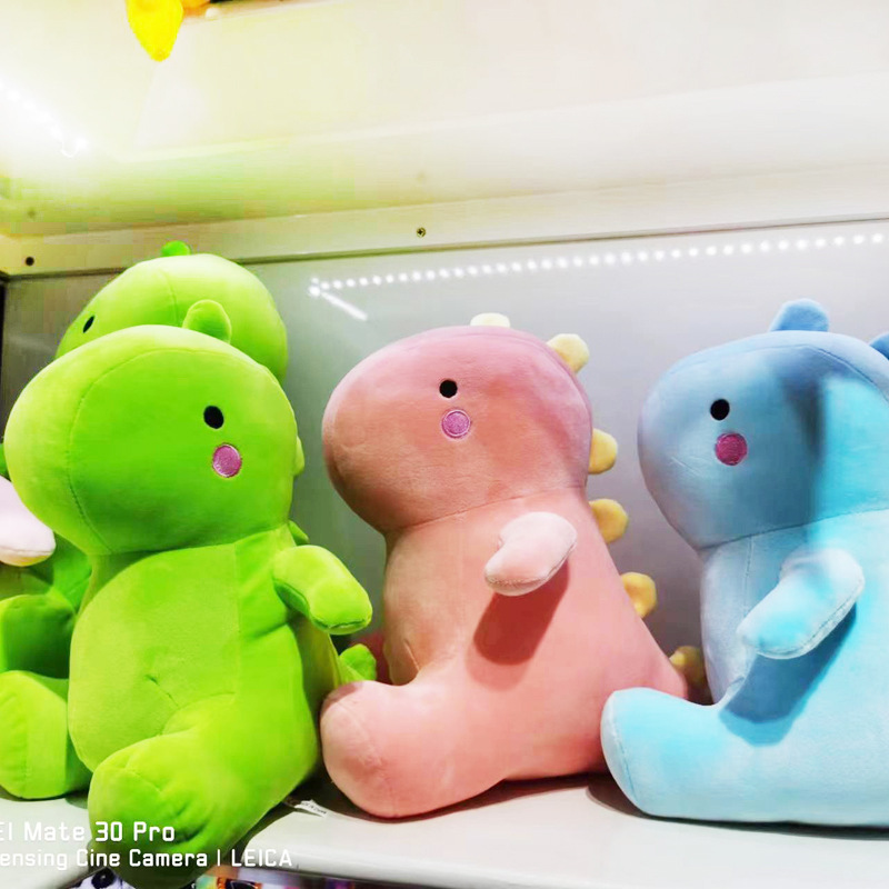 Multicoloured soft plush fuchsia cute dinosaur