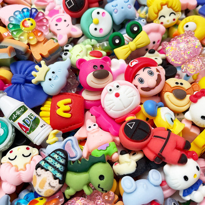 树脂福袋 卡通水果奶油胶DIY树脂配件 手机壳美容 发圈发绳材料包|ru