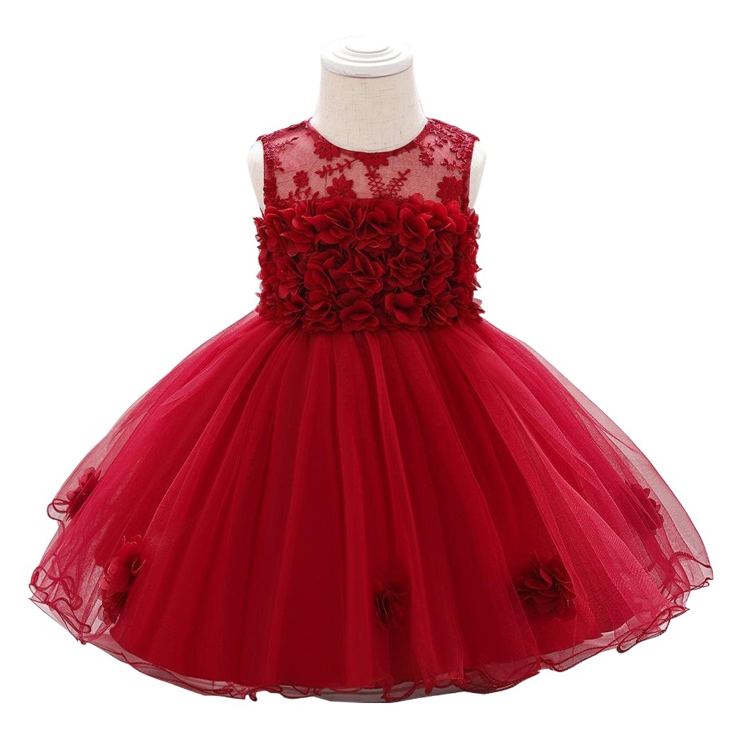 Comercio exterior bebé niña lavado vestido bebé flor llena puffy princesa vestido Niña de cumpleaños años de edad fotografía ropa