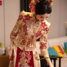 重工秀禾服2024新款结婚礼服新娘敬酒服高级中式婚服龙凤褂小个子