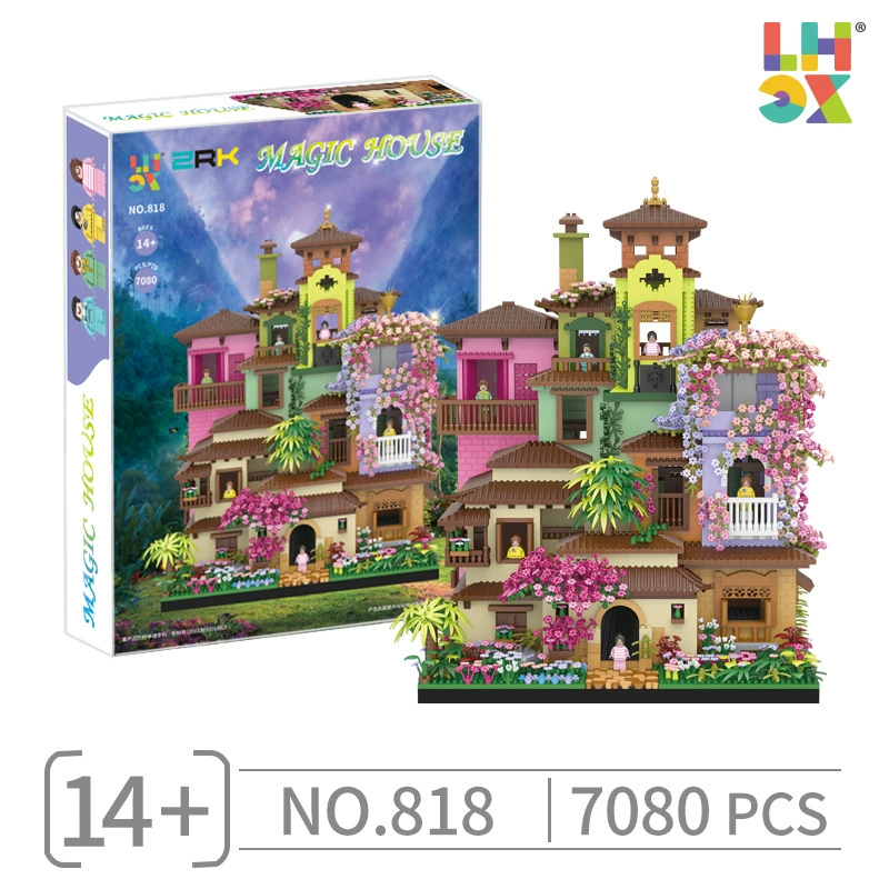 Constructor toy Cherry Tree, modular building kit with LED option, desk decorative model