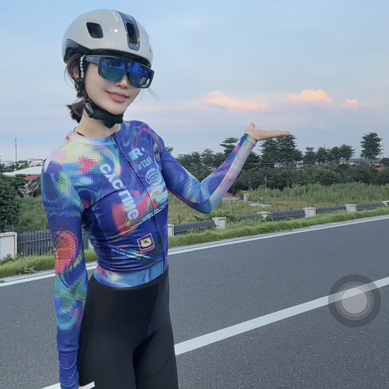 Streamer Webbing Cycling Clothing Thin and Fleece Long-Sleeved Cycling Clothing New