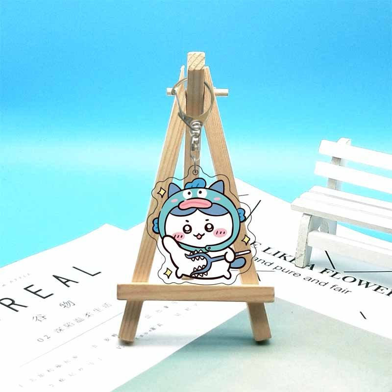 chiikawa ジイカワ ハチ小八 ins 漫画かわいいランドセル小さなペンダントアクリルキーホルダー|undefined
