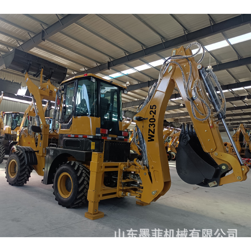 两头忙装载机 挖掘铲车一体机 两头忙抓木机抓草机 外贸出口