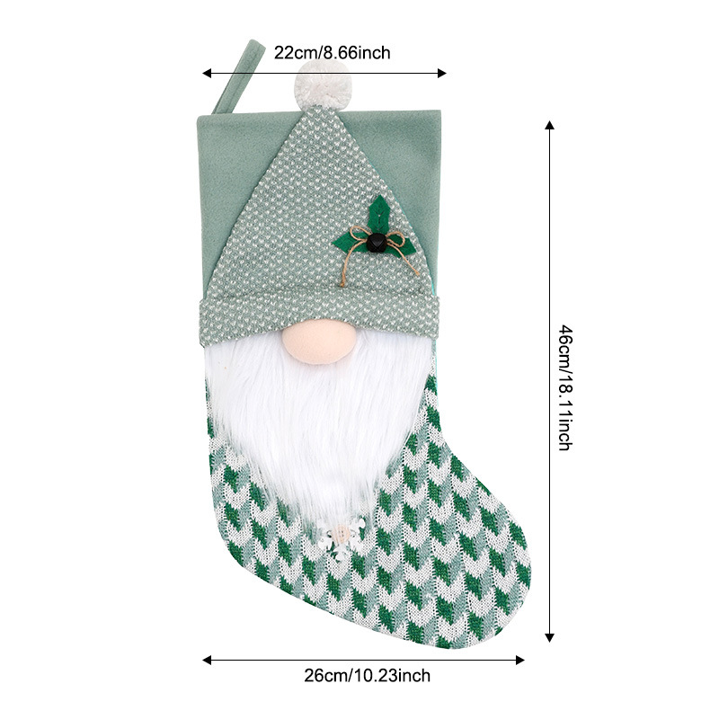 Calcetines de Navidad transfronterizos calcetines de regalo para niños colgantes de árbol de Navidad bolsas de caramelo decoración colgantes de decoración para el hogar de Navidad image 37
