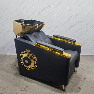 Cross-Border Hot-Selling Internet Celebrity Hair Salon Semi-Reclining Shampoo Bed High-End Simple Shampoo Bed Factory Direct Sale