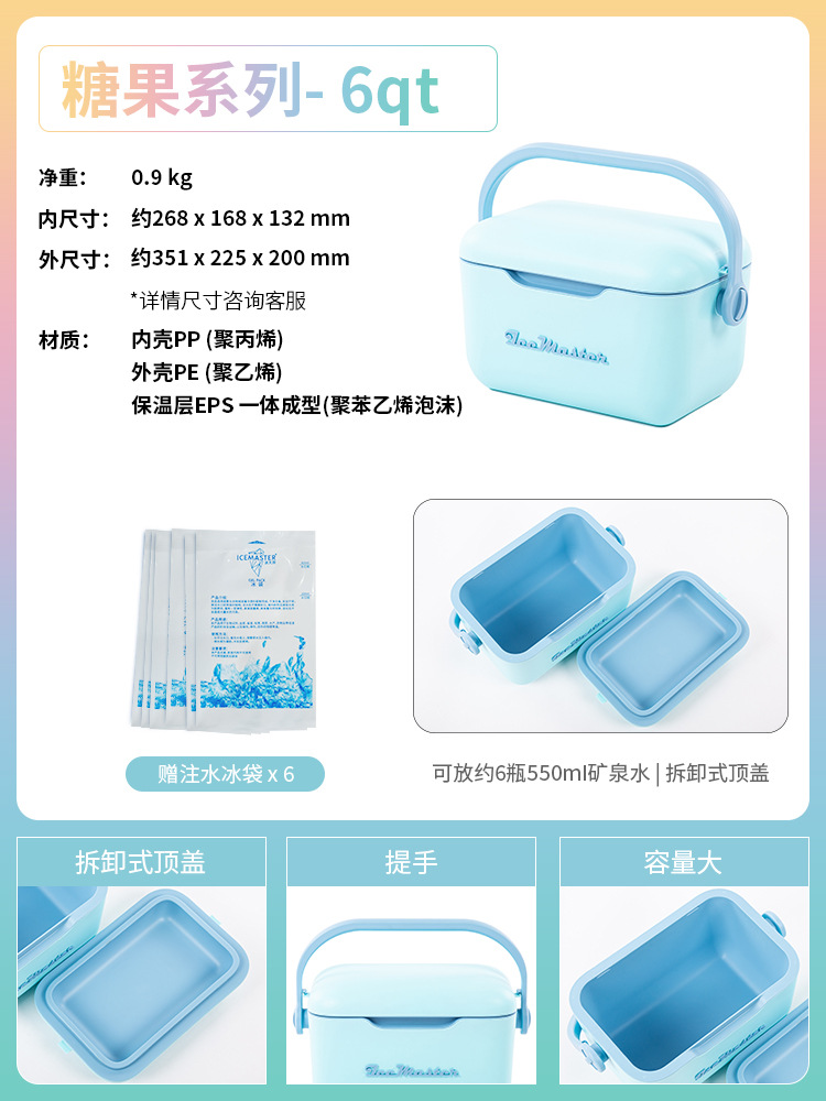 Caja aislante pequeña de 5 litros, caja de regalo para el Día Nacional y el Festival del Medio Otoño, picnic al aire libre, portátil, con correa para el hombro, caja de aislamiento y refrigeración de alimentos