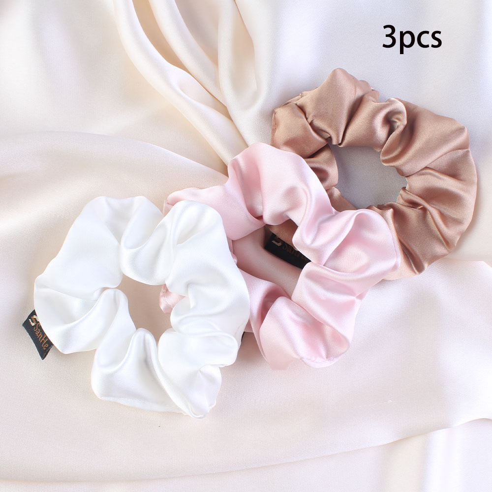 10g Weight Hair Tie Hair Accessories Type 1 Piece Quantity Casual, Daily Occasion satin Material Solid Color Pattern Women's Gender Simple Style Style Simple Style Women's Solid Color Satin Hair Tie 22