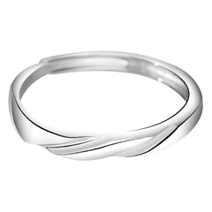 恋爱周波数モビウス可刻字カップルペアリング口リング女性七夕プレゼントシンプル2023新作