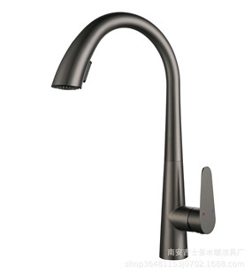 Factory direct vegetable washing basin faucet gray pull-out kitchen faucet sink telescopic faucet