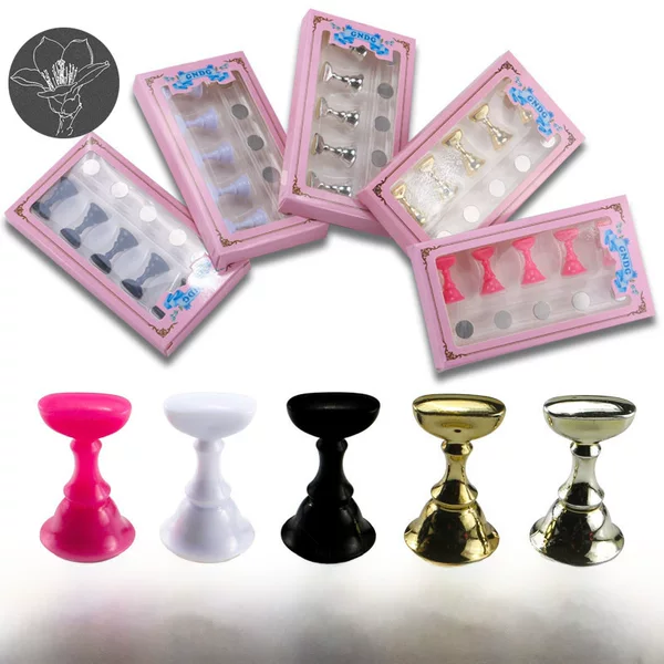 Japanese Style Same Style Nail Art Piece Holster Acrylic Display Stand Magnet Chessboard Pink Box Nail Piece Practice Base