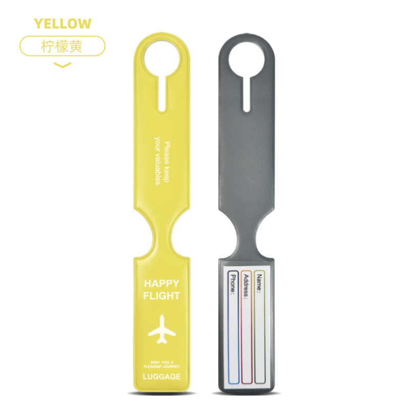 Transfronterizos de PVC prensado en caliente etiqueta de equipaje de viaje etiqueta de suspensión anti-perdida de avión registro de tarjeta de embarque lista de equipaje