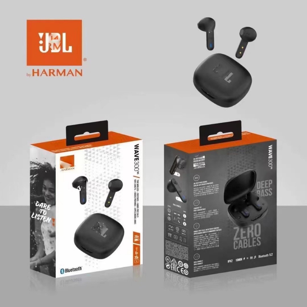 Cross-border WAVE300 TWS in-ear wireless Bluetooth headset music foreign trade hot model WAVE300TWS headset