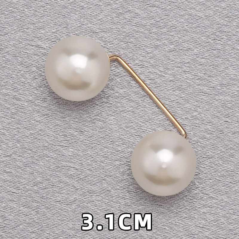 Camisas de perlas, broches de collar, suéter, vestido, cintura fija, broches decorativos simples