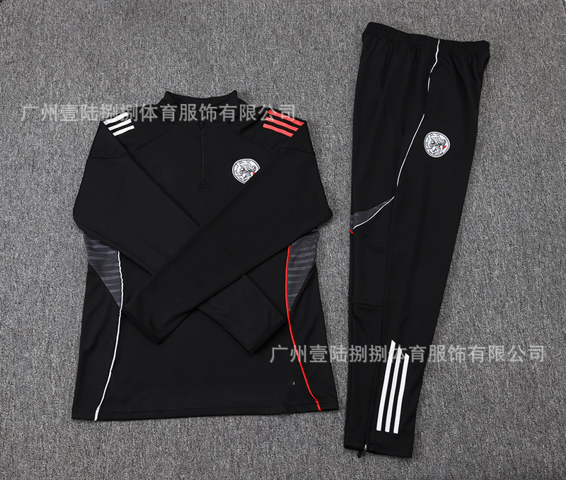 2526新款足球服巴黎皇马阿森纳拜仁长袖半拉训练服一件批发|undefined